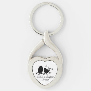 Liefde tussen moeder dochter Bird Quote Sleutelhanger