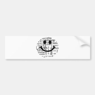 Liefde typografie bumpersticker