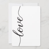 Liefde typografie Elegant Bruiloft script Kaart (Achterkant)