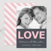 Liefde Typografie Foto Save the Date Aankondiging (Voorkant / Achterkant)