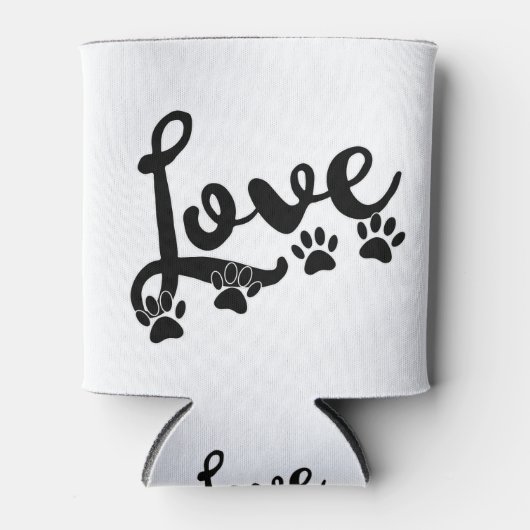 Liefde typografie met honden blikjeskoeler (Voorkant)