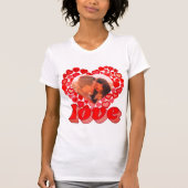 Liefde typografie rode foto t-shirt (Voorkant)
