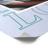 Liefde Typografie Valentijnsdag Poster - Blauw (Hoek)