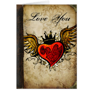 "Liefde u" het Vintage Stedelijke Gevleugelde Hart