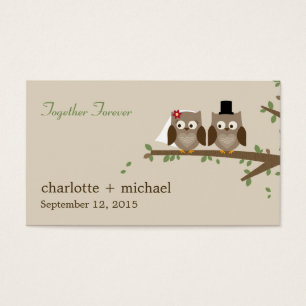 Liefde Uilen Gift Labels Visitekaartjes