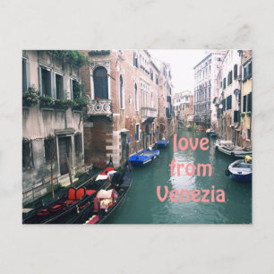 "LIEFDE UIT VENEZIA" GRACHTENSCENE BRIEFKAART