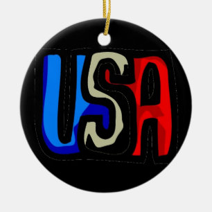 Liefde USA Keramische Kerstbal Keramisch Ornament