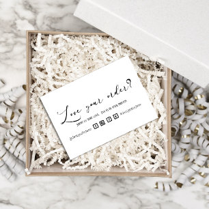 Liefde uw bestelling voor kleine bedrijven Kaart i Visitekaartje