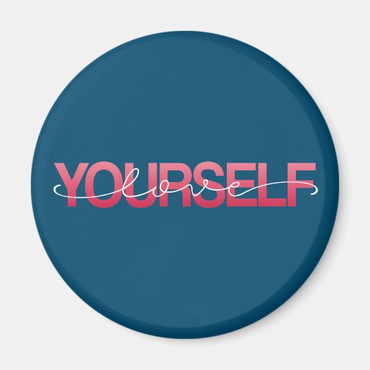 Liefde uw eigen Valentijn kalligrafie | Magneet (Voorkant)