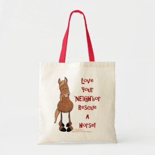 Liefde uw NEIGHbor-paardenredding Tote Bag