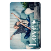 Liefde | Uw persoonlijke foto en een hart Magneet (Verticaal)