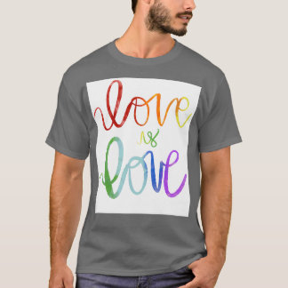 Liefde V2 Waterverf Regenboog T-shirt