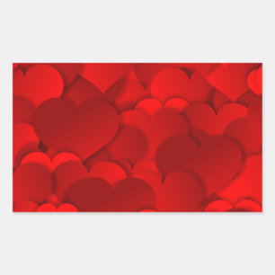 Liefde, Valentijn, dag, hart, vrouwen, roze, Roos Rechthoekige Sticker
