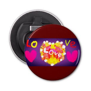 Liefde Valentijn hart Mok Magnet Button Flesopener
