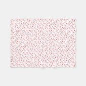 Liefde Valentijn Roze Rode Harten Fleece Deken (Voorkant (Horizontaal))