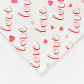 Liefde Valentijn Roze Rode Harten Fleece Deken (Hoek)
