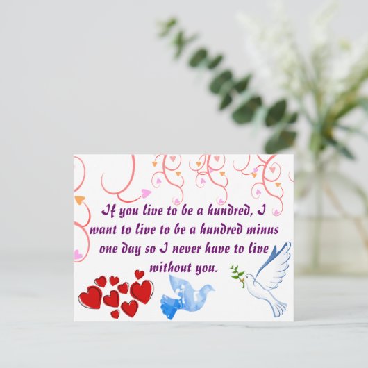 Liefde Valentijn Trouwvrouw Man Peace Destiny Feestdagenkaart (Staand voorkant)