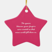 Liefde Valentijn's Day harten wervelt aangepaste o Keramisch Ornament (Achterkant)