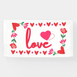 Liefde Valentijnsdag 1.6x3 Vinyl Banner