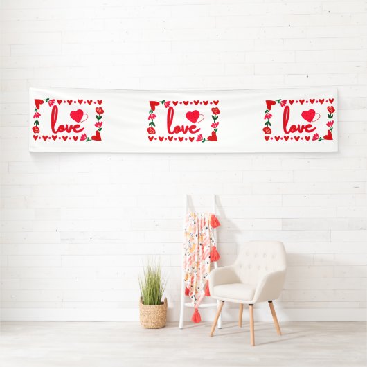 Liefde Valentijnsdag 2,5x12 Vinylbanner Spandoek (Insitu)