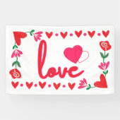 Liefde Valentijnsdag 2.5x4 Vinylbanner Spandoek (Horizontaal)