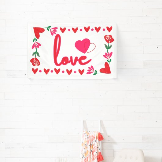Liefde Valentijnsdag 2.5x4 Vinylbanner Spandoek (Insitu)