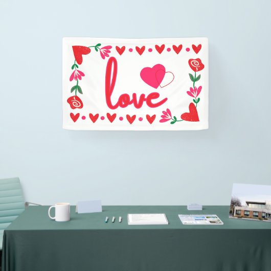 Liefde Valentijnsdag 2.5x4 Vinylbanner Spandoek (Beurs)