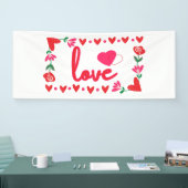 Liefde Valentijnsdag 2.5x6 Vinylbanner Spandoek (Beurs)