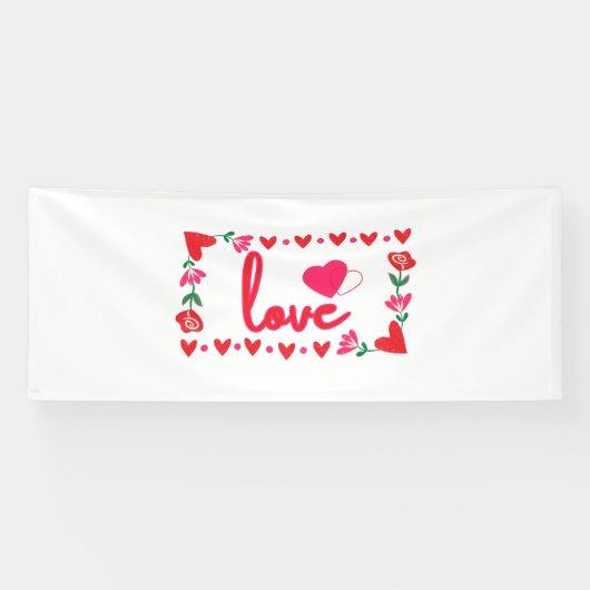 Liefde Valentijnsdag 4x10 Vinyl Banner (Horizontaal)