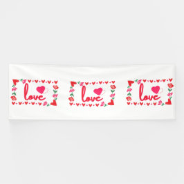 Liefde Valentijnsdag 4x12 Vinylbanner Spandoek