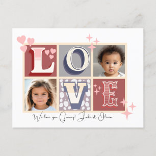 LIEFDE Valentijnsdag Aangepaste Tekst & Foto's Briefkaart