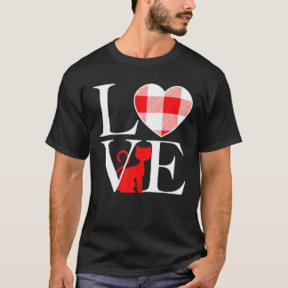 Liefde Valentijnsdag, Cute Cat, Cat Lover Costume T-shirt