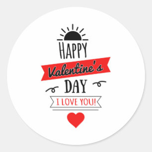 Liefde Valentijnsdag Hart Koppels Schattige Grappi Ronde Sticker