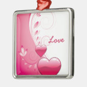 Liefde Valentijnsdag harten kronkels aangepaste or Metalen Ornament (Links)