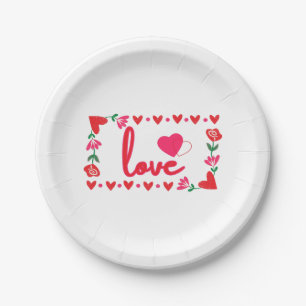 Liefde Valentijnsdag Papieren Borden Bordje