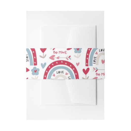 Liefde Valentijnsdag Rainbow Uitnodigingen Wikkel (Voorkant Voorbeeld)