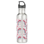 Liefde Valentijnsdag Rainbow Waterfles (Achterkant)