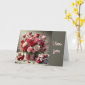 Liefde Valentijnsdag Vakantie Groet Kaart (Gele Bloem)