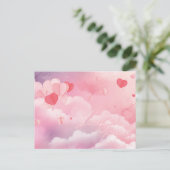 Liefde Valentijnse suikerwolken Holiday Briefkaart (Staand voorkant)