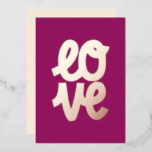 Liefde Valentijnskaarten "Ik hou van je" Folie Feestdagenkaart