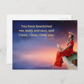 Liefde valentijns's cadeaubon briefkaart (Voorkant / Achterkant)