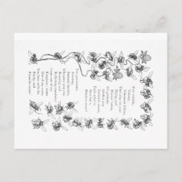 Liefde van bijen - foto en gedicht met intage briefkaart