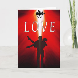 Liefde van boven feestdagen kaart