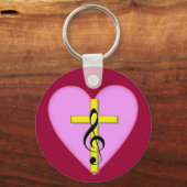 Liefde van Christelijke muziek Sleutelhanger (Voorkant)