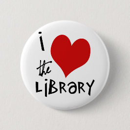 Liefde van de bibliotheek ronde button 5,7 cm
