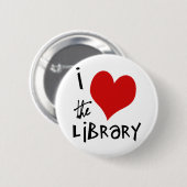 Liefde van de bibliotheek ronde button 5,7 cm (Voorkant /achterkant)