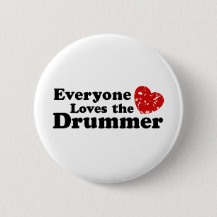 Liefde van de drummer ronde button 5,7 cm