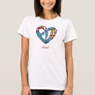 Liefde van de vlag van de Fiji-eilanden T-shirt