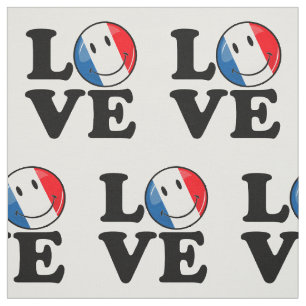 Liefde van Frankrijk die vlag glimlacht Stof