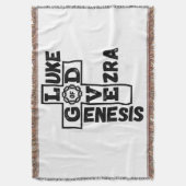 Liefde van God Bijbels kruiswoord Deken (Voorkant Verticaal)